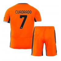 Echipament fotbal Inter Milan Juan Cuadrado #7 Tricou Treilea 2023-24 pentru copii maneca scurta (+ Pantaloni scurti)